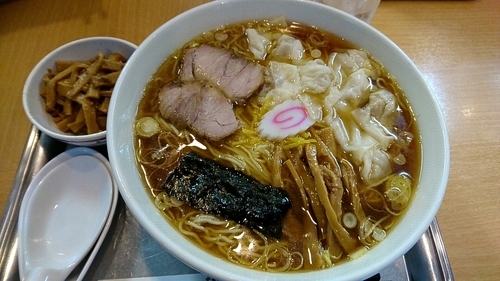 「ワンタン麺大盛り＋メンマ」@大宮大勝軒の写真