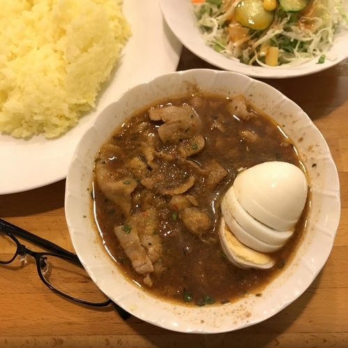 「バラカリ(辛口) ゆで玉子」@タージマハール 新橋店の写真