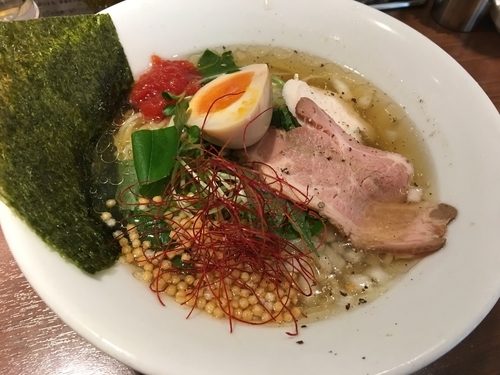 「冷製煮干し中華そば 850円 替え玉 180円」@麺屋 ねむ瑠の写真