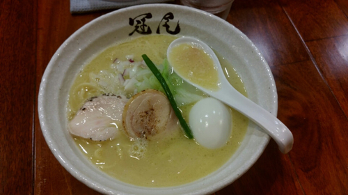 「味玉鶏白湯らぁめん 900円」@らぁめん冠尾 恵比寿西店の写真