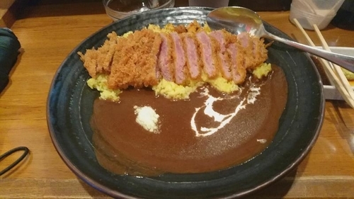 「牛かつカレー990円(大盛り無料)」@五坪の写真