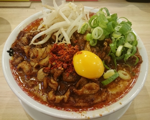 「辛い肉汁麺(レベル２)  980円」@肉汁麺ススム 秋葉原本店の写真