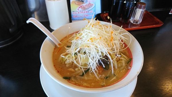 「味噌野菜ラーメン（千切りネギトッピング）」@幸楽苑 京都山科店の写真