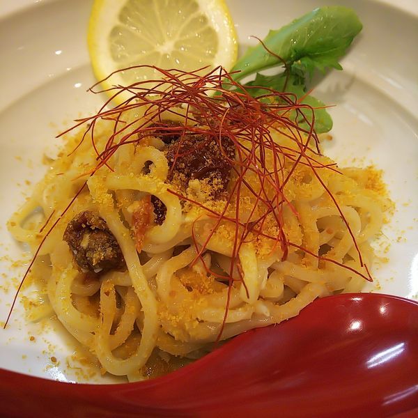 「【気まぐれメニュー】ムサコ式ボッタルガ」@ラーメン カワタカの写真