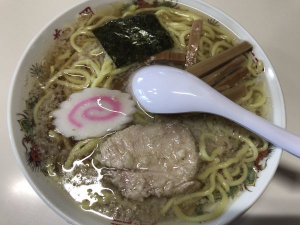 「中華そば（大油）600円」@花岡食堂の写真