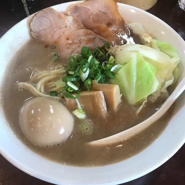 「味玉入り 豚骨らーめん」@らーめん 五ノ神精肉店 煮干し編の写真