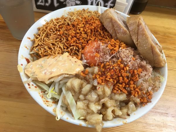 「まぜそば +ホットマン」@ハイマウントの写真