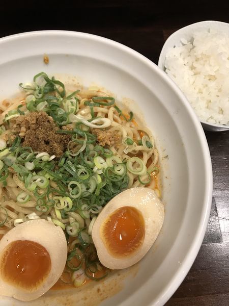 「汁なし担々麺、辛み追加」@尾道らーめん めでたい屋の写真