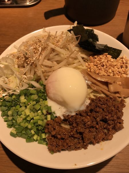 「汁無し坦々麺、麺大盛り」@中華そば 二階堂の写真