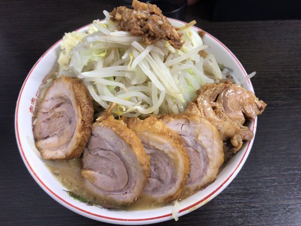 「小豚ラーメン(ニンニク)800円」@ラーメン二郎 川越店の写真