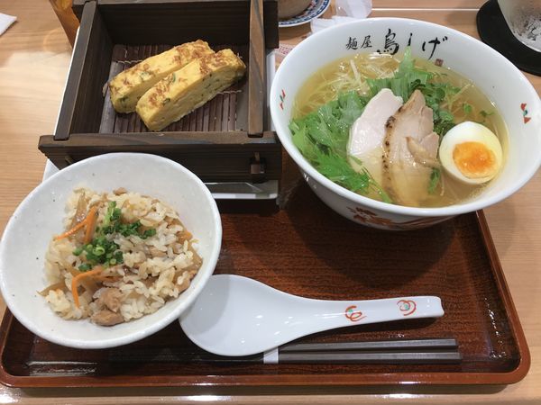 「金 鳥そばBセット」@名古屋コーチン 麺屋 鳥しげ 名古屋PARCO店の写真