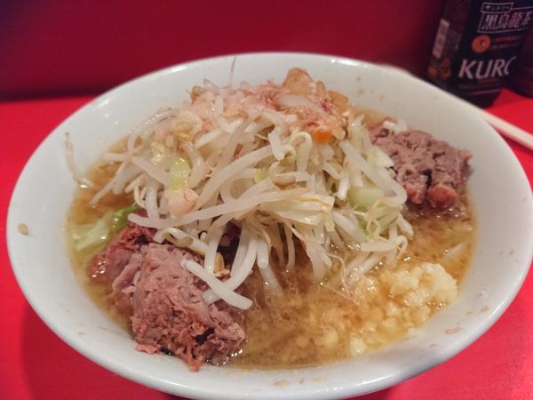 「小ラーメン700円(麺少なめ・ニンニク・アブラ）」@ラーメン二郎 府中店の写真