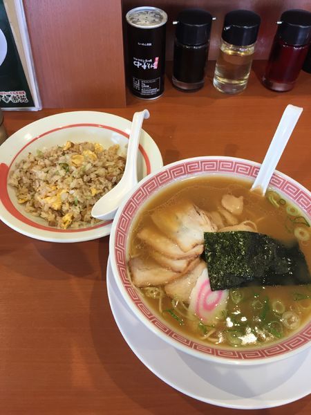 「「司」ラーメン半チャーハンランチ（799円）」@幸楽苑 蛇田店の写真