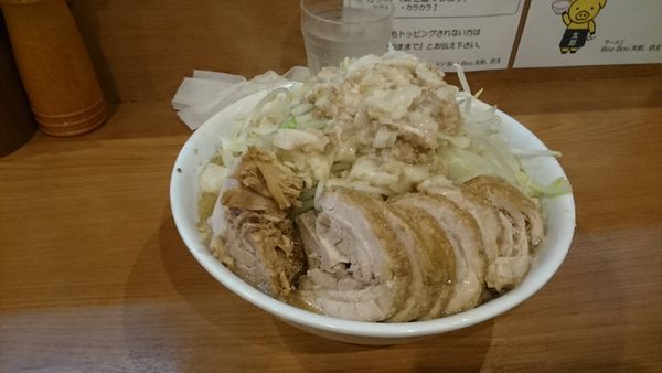 「大ブタダブル(ヤサイマシアブラマシカラメ)￥１０４０」@ラーメンBoo Boo太郎。の写真