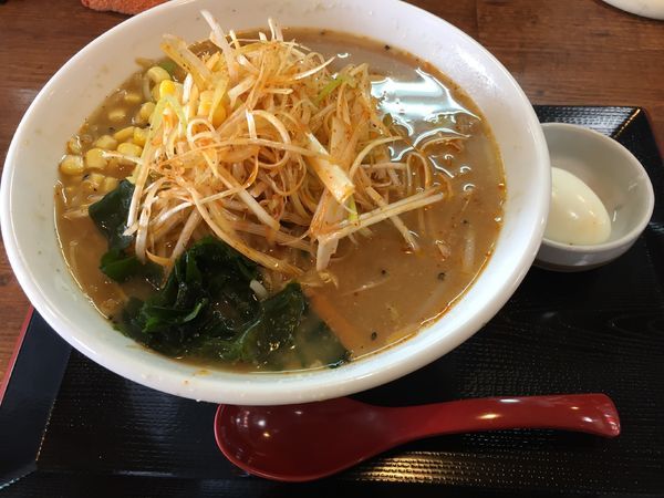 「熟成味噌辛ネギラーメン＋味玉（980+100円）」@麺屋 小六の写真