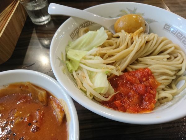 「とまと味噌つけ麺800円＋味玉(ｻｰﾋﾞｽ)」@らーめん カッパハウスの写真