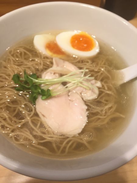 「鯵そば+味玉(限定)」@麺屋Mの写真