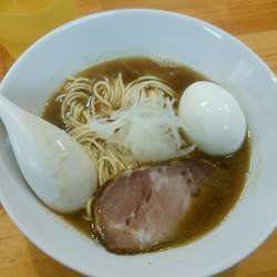 煮干しソバ(醤油)+味玉+和え玉