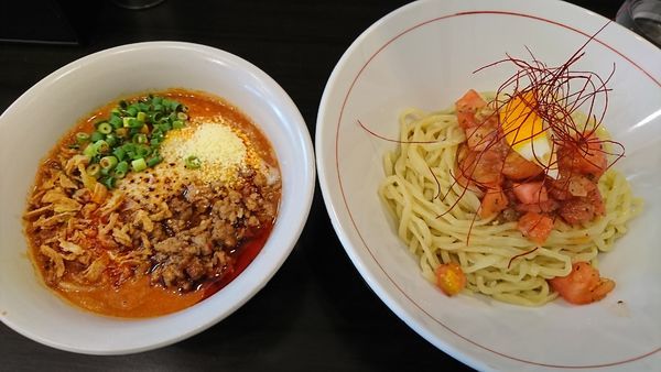 「トマト坦々つけ麺　　900円」@麺 ひばりの写真