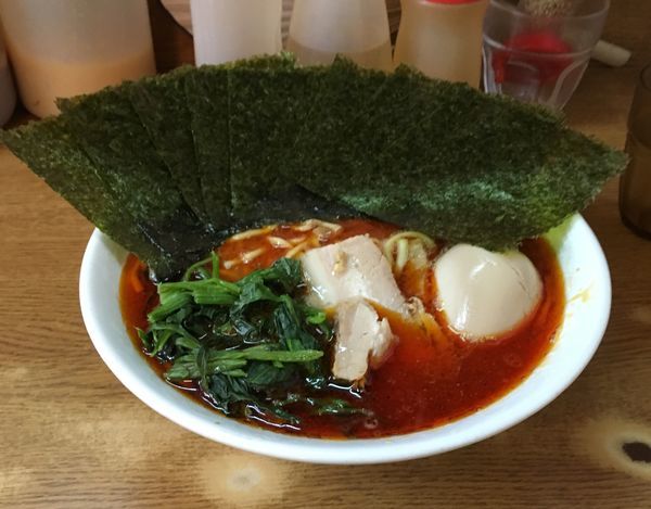 「紅蓮の虎 海苔 煮玉子」@ラーメン虎ノ穴の写真