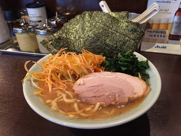 「らーめん（並）＋辛ネギ＋のり」@横浜家系らーめん いずみ家の写真