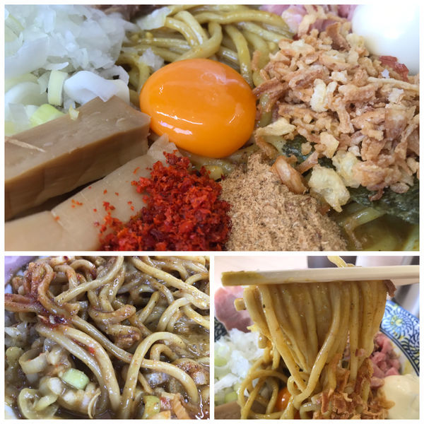 「カレーまぜそば  マヨネーズ無料トッピング」@狼煙 大宮店の写真