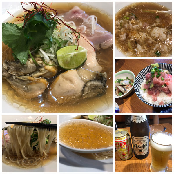 「【限定】牡蠣そば  880円 海鮮丼 400円」@寿製麺よしかわ 川越店の写真