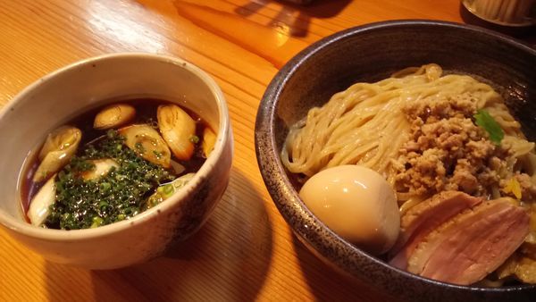 「鴨つけそば850円+味玉100円(京鴨だったカモw)」@はりけんラーメン 南店の写真
