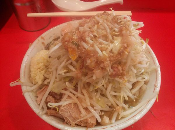 「小ラーメン  野菜ニンニク脂カラメ」@ラーメン二郎 府中店の写真