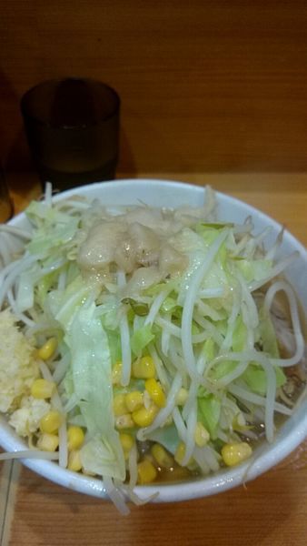 「プチ二郎 ニンニクアブラ」@ラーメン二郎 八王子野猿街道店2の写真