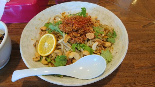 「【限定】冷し担々そば（大盛） 850円 + 叉焼丼 250円」@つけめん たまの写真