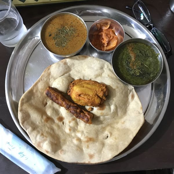 「タンドリーセット（マトン／ほうれん草）」@バーワルチーの写真
