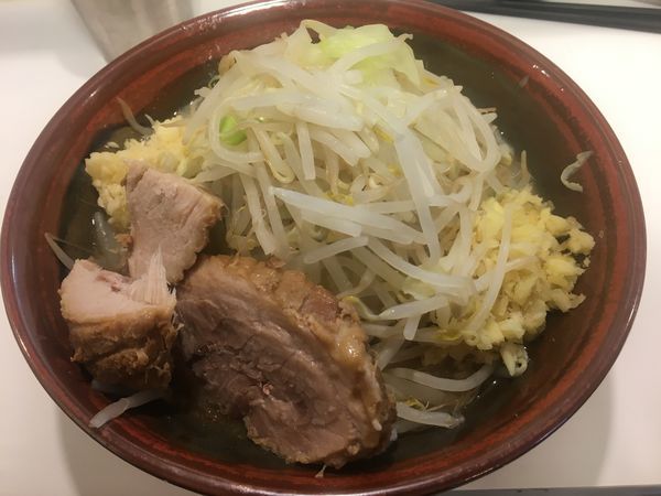 「ミニラーメン（ニンニク、生姜、ヤサイ）」@ハイパーファットンの写真