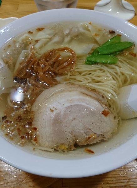 「塩らーめん 細麺 ラーパス使用ワンタン」@カオタンらーめん37の写真