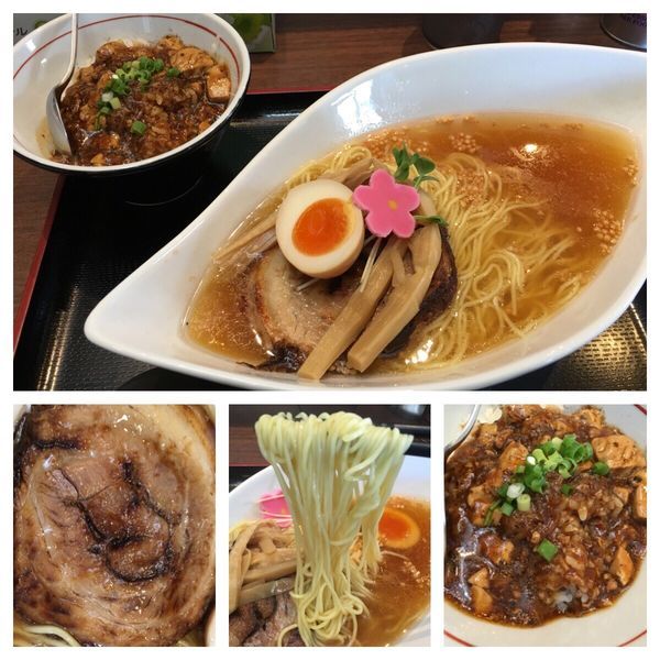 「数量限定 めで鯛塩ラーメン 500円＋麻婆丼 100円」@真喰者の写真