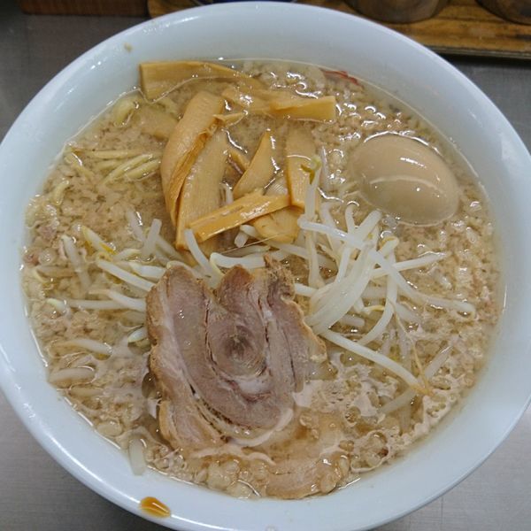 「ラーメン750　味玉100　アブラオオメ」@ホープ軒 千駄ヶ谷本店の写真