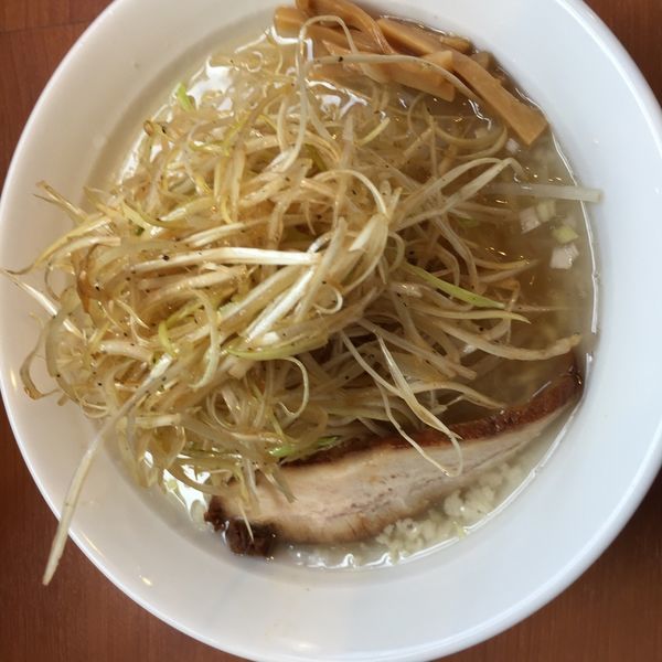 「塩ラーメン背脂+ちょいネギ」@中華そば 七麺鳥の写真