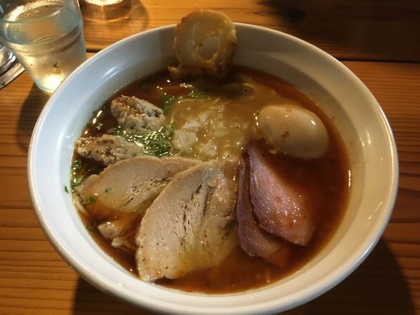 「鶏そば エビ風味+特製トッピング」@はりけんラーメン 南店の写真