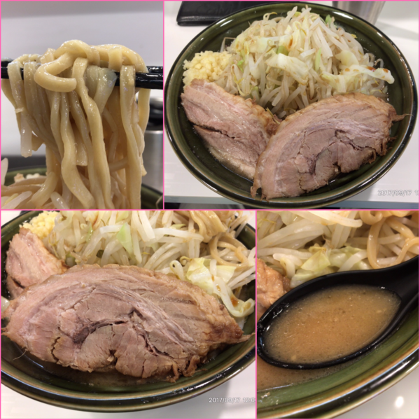 「小ラーメン＋豚1枚　￥８００＋￥１００(ニンニク・カラメ)」@ハイパーファットンの写真