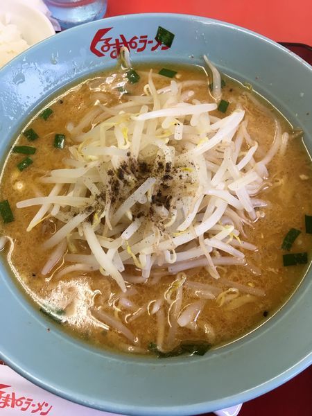 「味噌ラーメン＋半ライス」@くるまやラーメン 相模原下溝店の写真