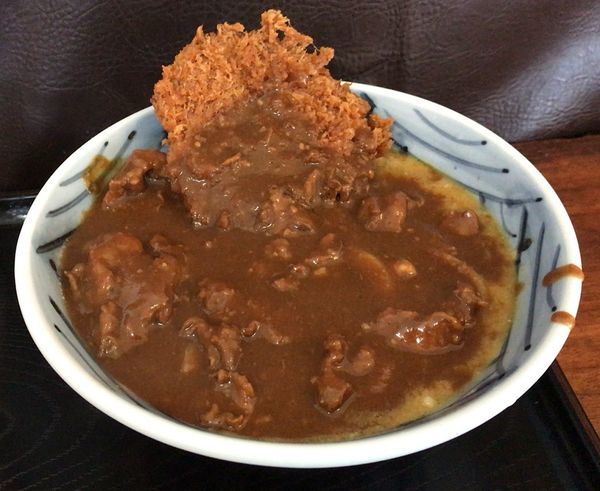 「メンチカツカレー麺(限定)890円」@丹行味素 北新横浜本店の写真