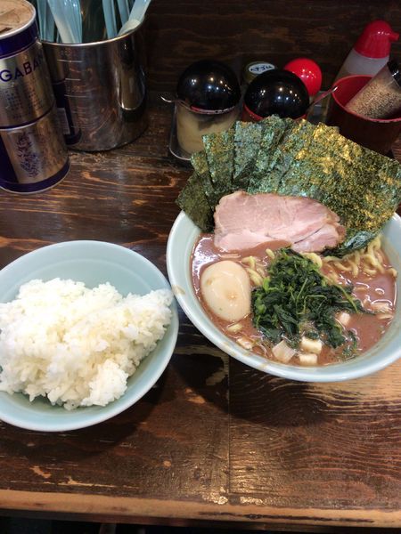 「のり半熟味玉ラーメン」@らーめん武道家 口の写真