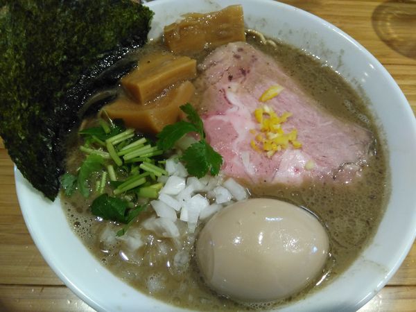 「限定　煮干らーめん「タナニボ」+味玉」@カッパ64 福生店の写真