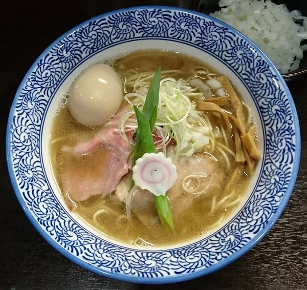 「味玉煮干しそば＋ねぎ＋和え玉」@中華そば いづるの写真