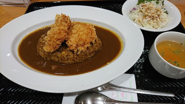「８ ヒレカツカレー（辛口）　９００円」@堂島カレー Pasar三芳店の写真