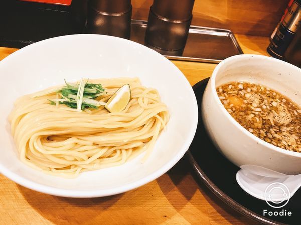 「鶏モツつけ麺+女将の雑炊」@清麺屋の写真