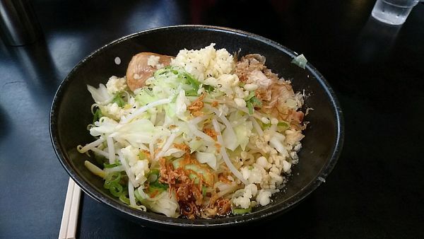 「まぜそば  ニンニク 脂」@BOMBA家 湘南台本店の写真