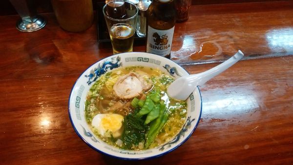 「塩らあめん＋小ビール」@らあめん亭 タニヤ店の写真