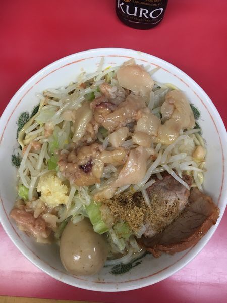 「大汁なし ➕ 煮玉子」@ラーメン二郎 環七一之江店の写真