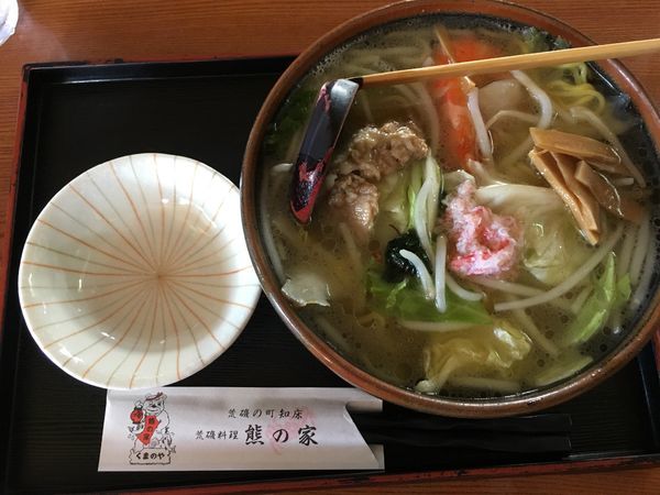 「知床海鮮湯麺（850¥）」@荒磯料理 くまのやの写真